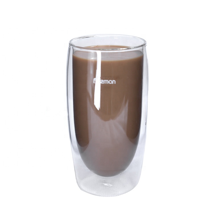 High Borosilicate Double Wall Glass Coffee Mug