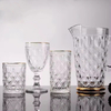 High Quality Glass Water Bottle With Gold Rim