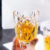 Diamond-Shaped Carved Whiskey Glass