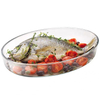 Eco Friendly Oval High Borosilicate Glass Baking Tray