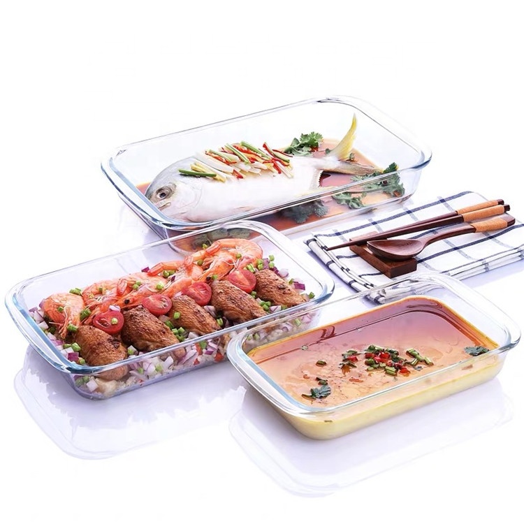 Rectangle High Borosilicate Glass Plate Dish