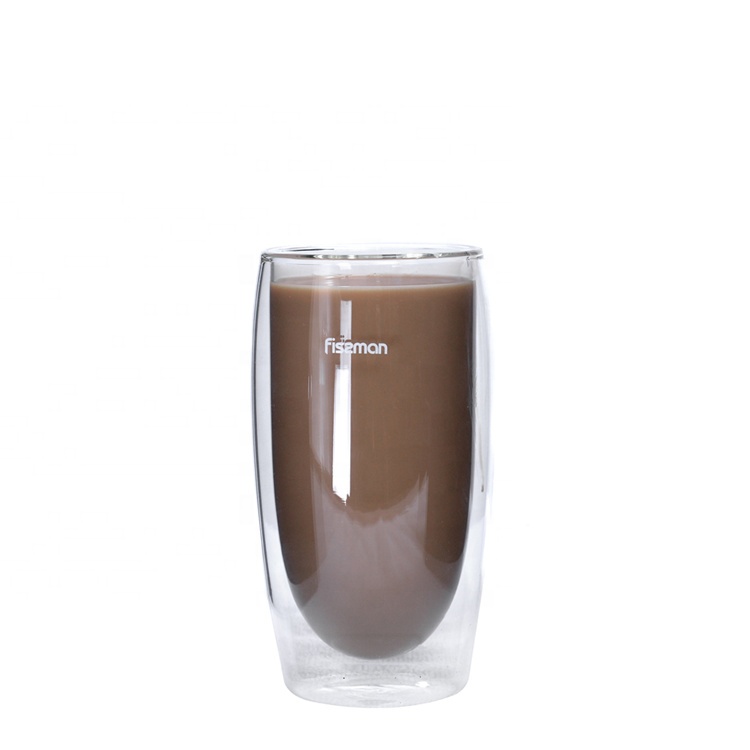 High Borosilicate Double Wall Glass Coffee Mug