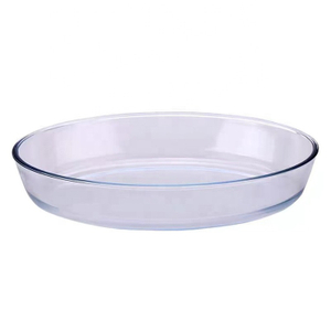 Eco Friendly Oval High Borosilicate Glass Baking Tray