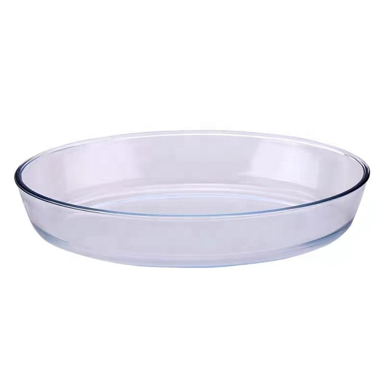 Eco Friendly Oval High Borosilicate Glass Baking Tray