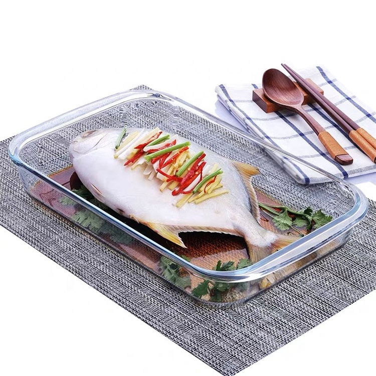 Rectangle High Borosilicate Glass Plate Dish
