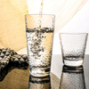 Ribbed Juice Water Drinking Glass Cup