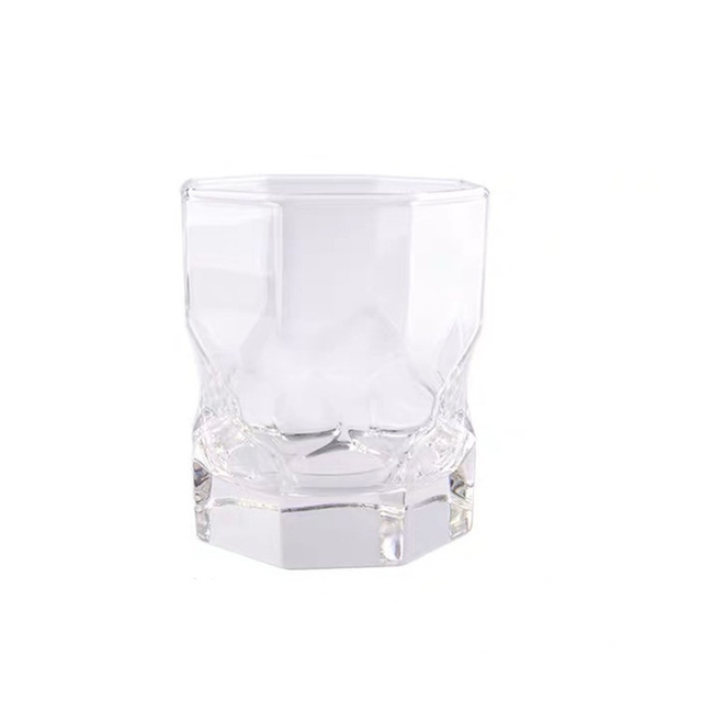 Edges And Corners Transparent Octagonal Whiskey Drinking Glass