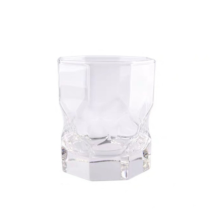 Edges And Corners Transparent Octagonal Whiskey Drinking Glass