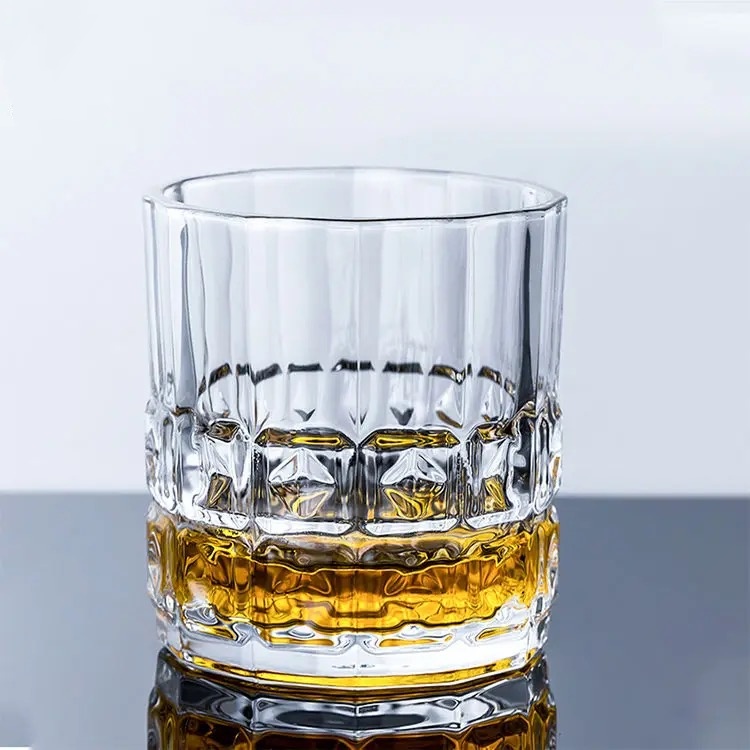 Vintage Twisted Handmade Crystal Plain Reusable Whiskey Glass