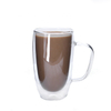 Double High Borosilicate Glass Coffee Cup With Handle
