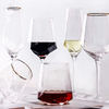 Handmade Stemless Wine Drinking Glass Gup With Gold Rim
