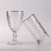 High Quality Glass Water Bottle With Gold Rim