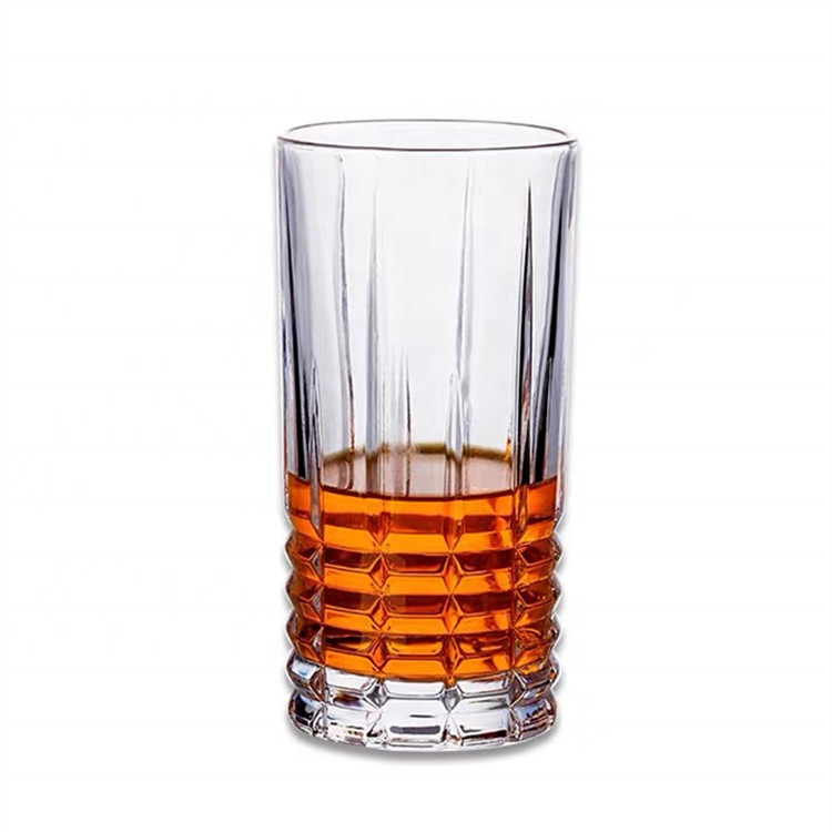 Tall Cups Carved In Four Different Patterns Glass