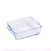 Square Tempered Glass Tray With Glass Lid