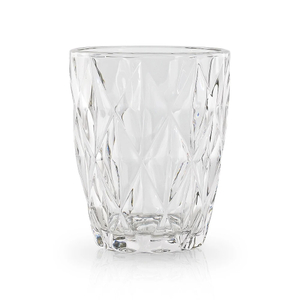 Diamond-Shaped Carved Whiskey Glass