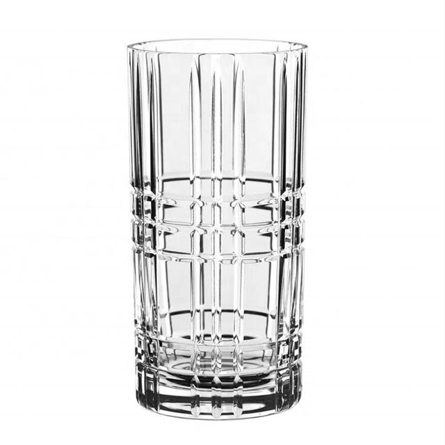 Tall Cups Carved In Four Different Patterns Glass
