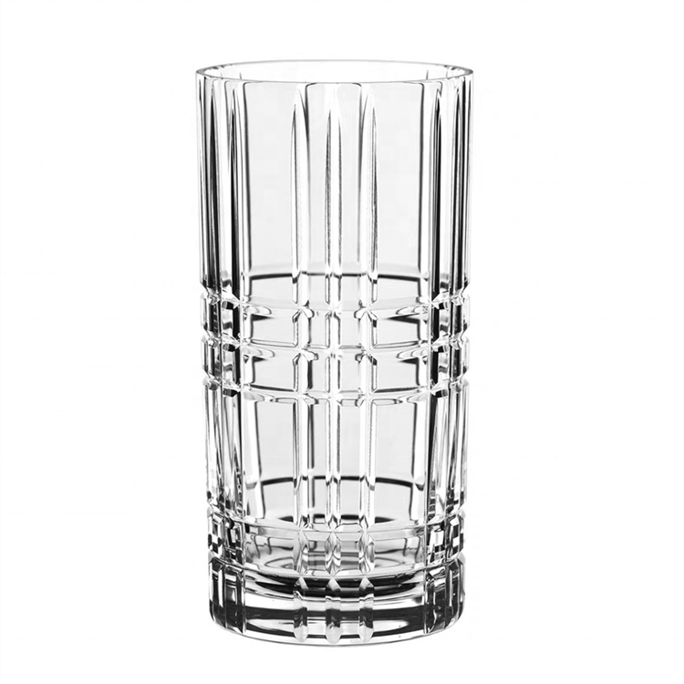 Tall Cups Carved In Four Different Patterns Glass