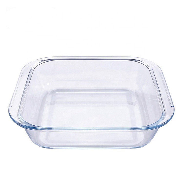 Oven Safe Square High Borosilicate Glass Baking Tray