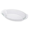 Heat-Resistant Oval High borosilicate Glass Baking Pan With Ear