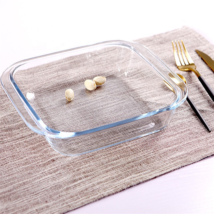 Oven Safe Square High Borosilicate Glass Baking Tray