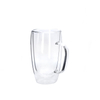 Double High Borosilicate Glass Coffee Cup With Handle