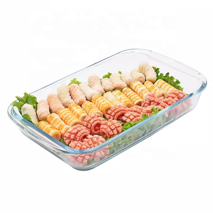 Rectangle High Borosilicate Glass Plate Dish