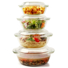Dependable Performance Microwave Safe Durable Glass Salad bowl With Glass Lid