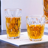 Diamond-Shaped Carved Whiskey Glass